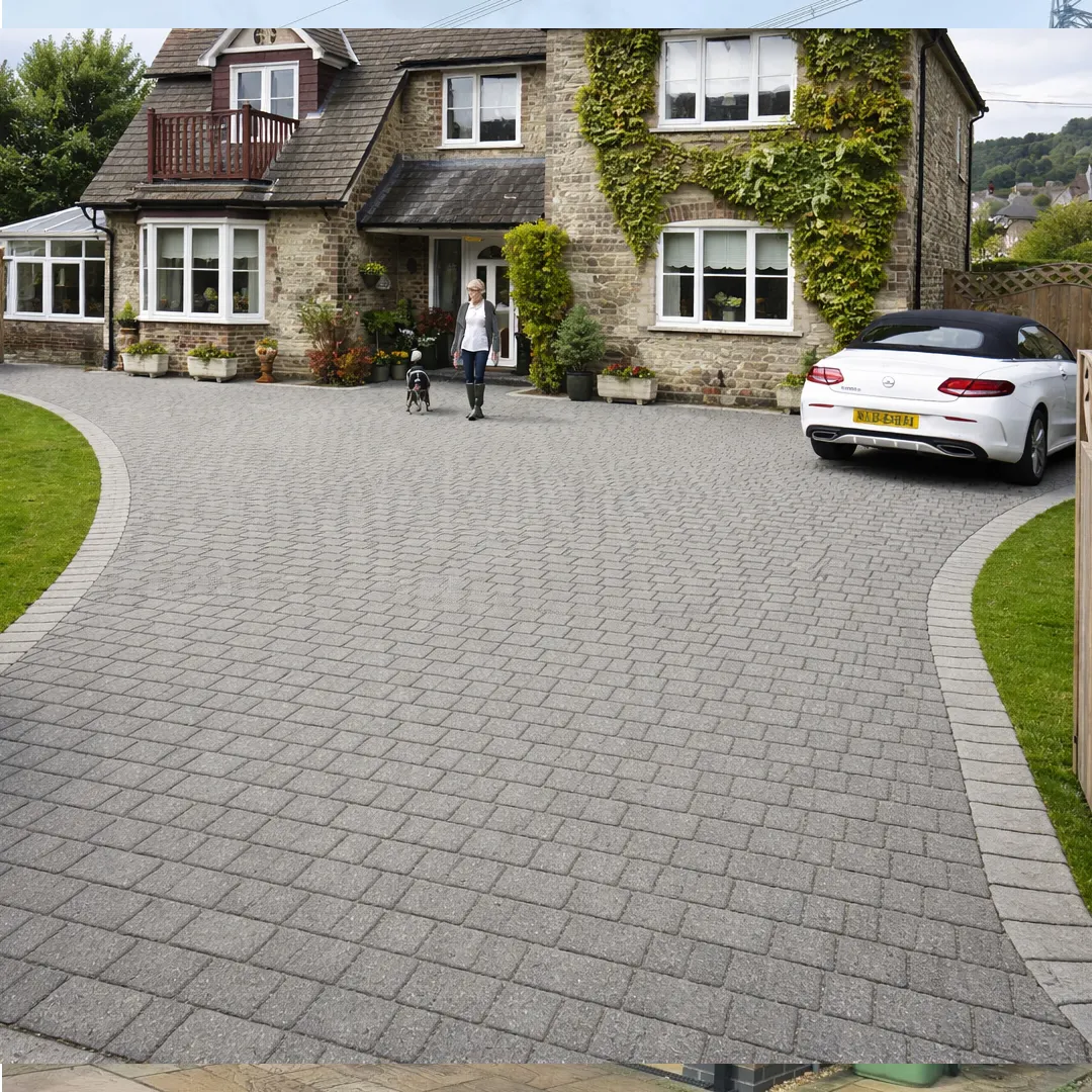 A driveway that transforms the whole house.
