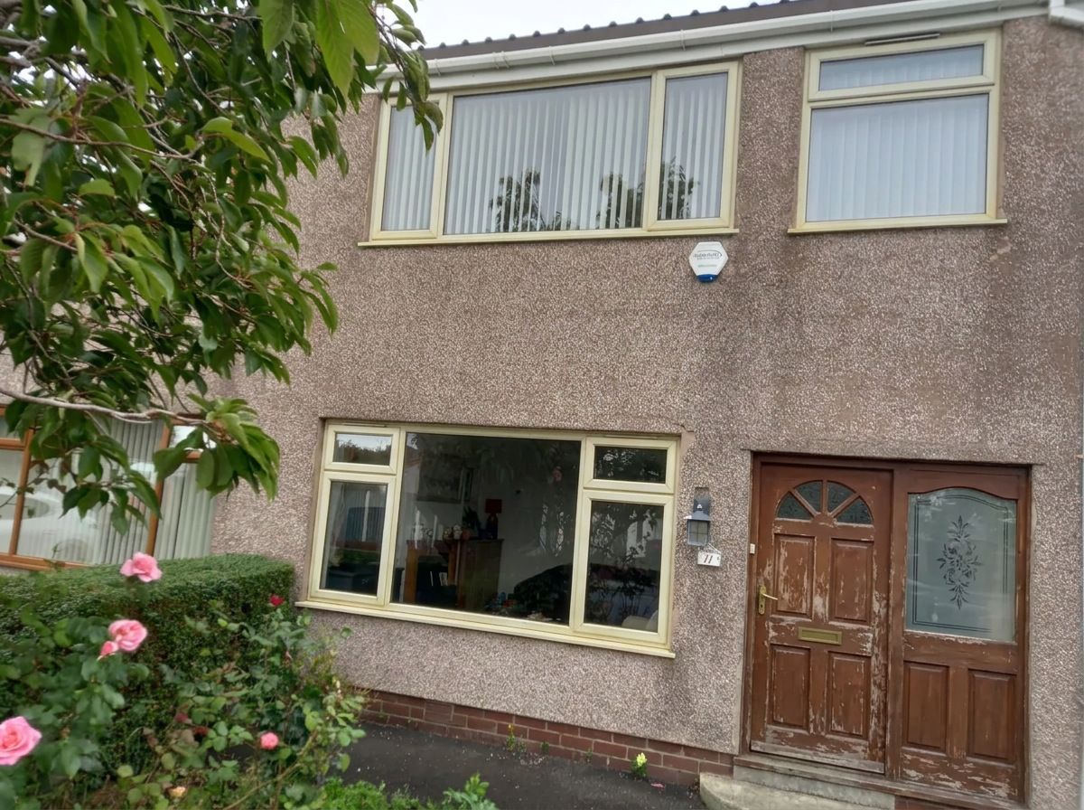 Before: Anthracite windows and door replacement