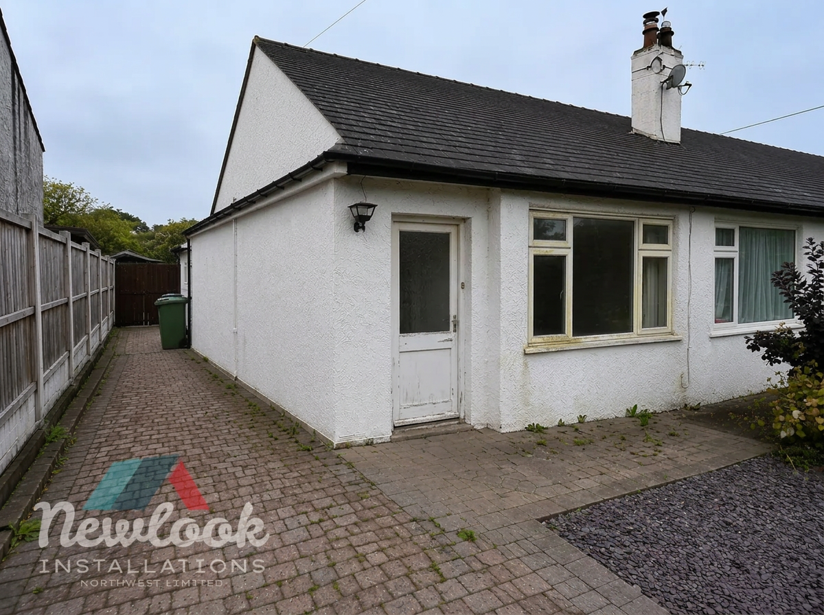 Before: Bungalow with new porch added