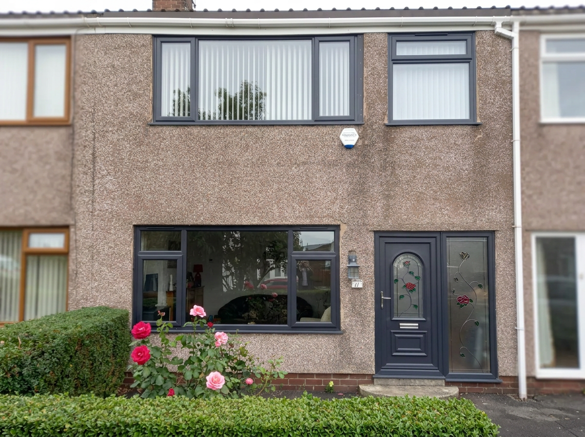 Anthracite grey windows and front door